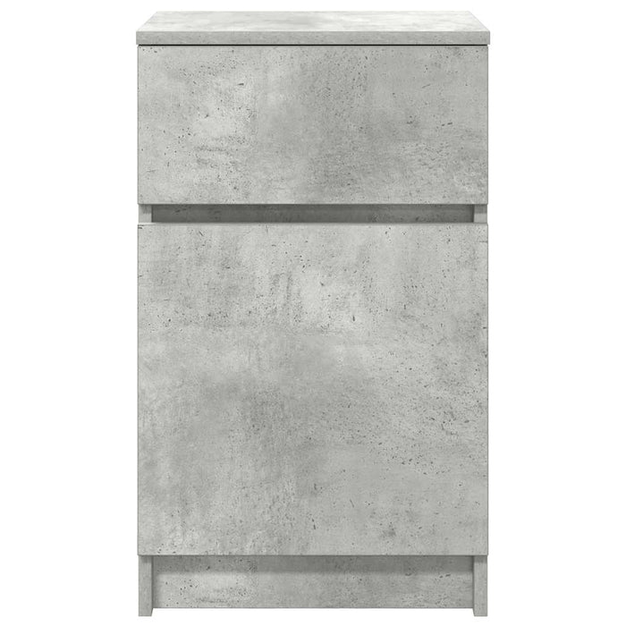 Noptiere, 2 buc., gri beton, 39x35x65 cm, lemn prelucrat - WALTI WALTI