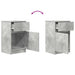 Noptiere, 2 buc., gri beton, 39x35x65 cm, lemn prelucrat - WALTI WALTI