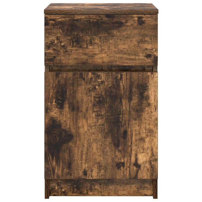 Noptiere, 2 buc., stejar afumat, 39x35x65 cm, lemn prelucrat - WALTI WALTI