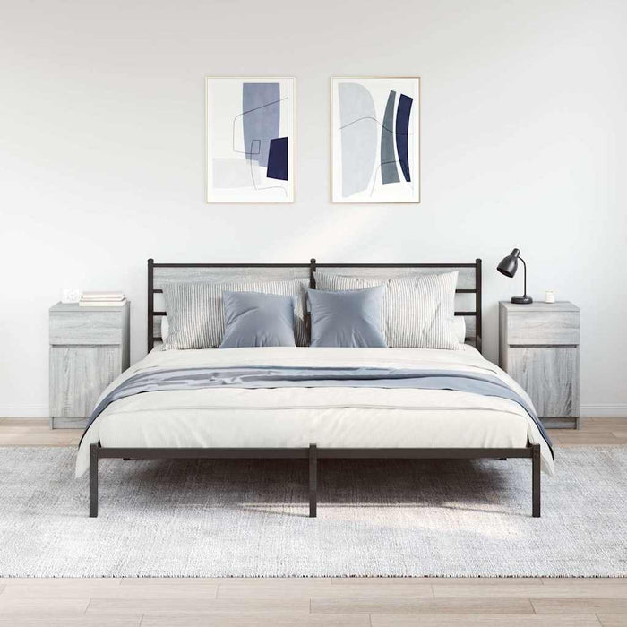 Noptiere, 2 buc., gri sonoma, 39x35x65 cm, lemn compozit - WALTI WALTI