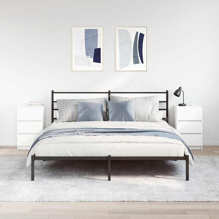 Noptiere cu 3 sertare 2 buc Alb 39x35x65 cm - WALTI WALTI