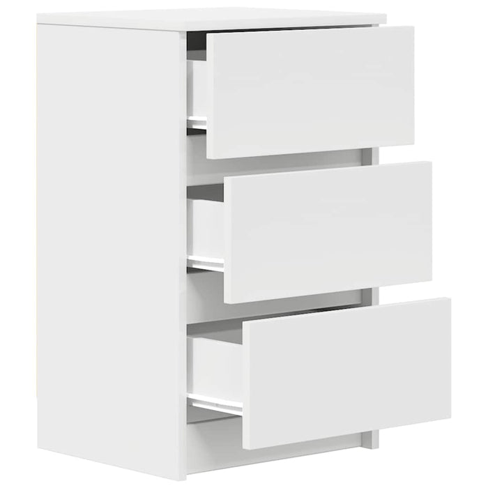 Noptiere cu 3 sertare 2 buc Alb 39x35x65 cm - WALTI WALTI