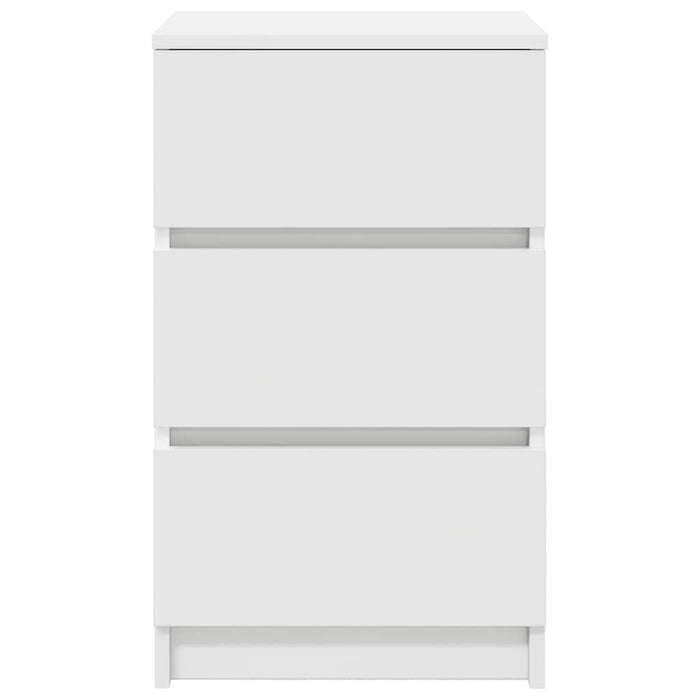 Noptiere cu 3 sertare 2 buc Alb 39x35x65 cm - WALTI WALTI