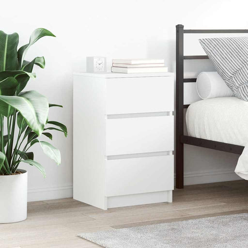 Noptiere cu 3 sertare 2 buc Alb 39x35x65 cm - WALTI WALTI