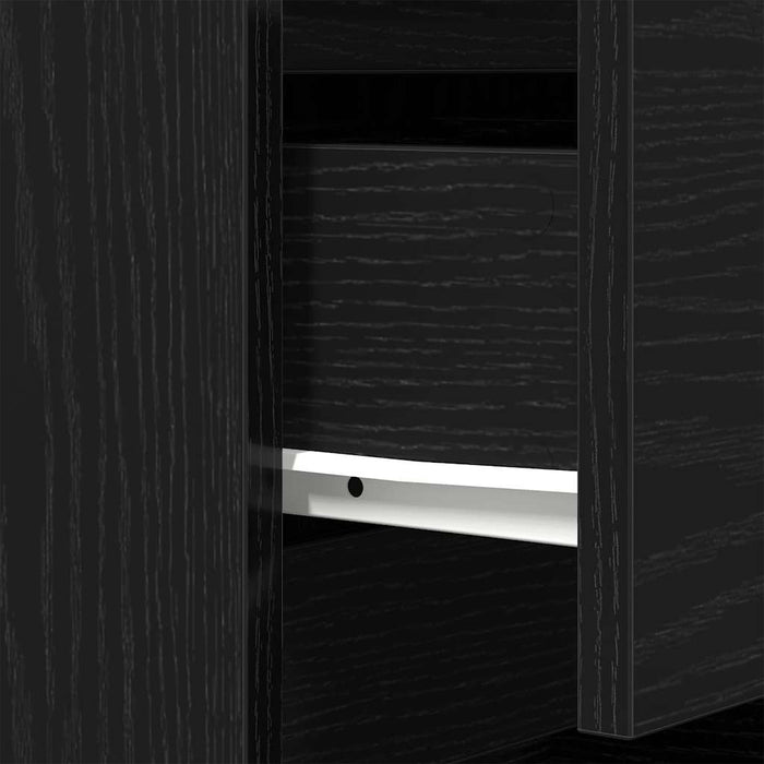 Noptiera cu 3 sertare Negru 39x35x65 cm - WALTI WALTI