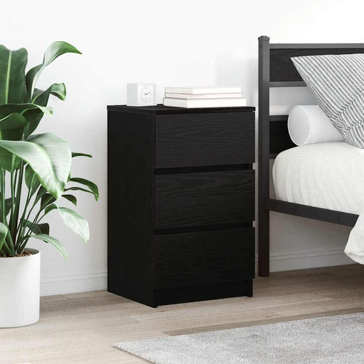 Noptiera cu 3 sertare Negru 39x35x65 cm - WALTI WALTI