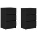 Noptiere cu 3 sertare 2 buc Negru 39x35x65 cm - WALTI WALTI