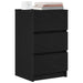 Noptiere cu 3 sertare 2 buc Negru 39x35x65 cm - WALTI WALTI