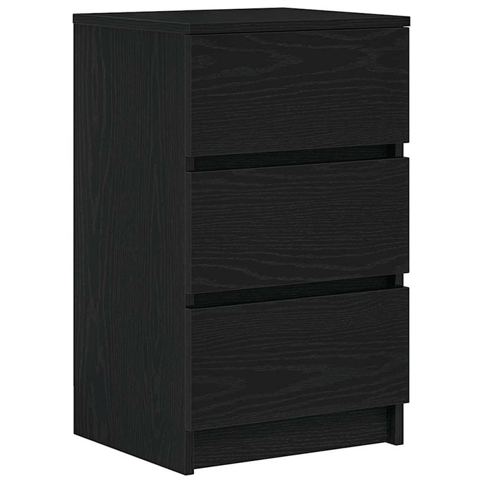 Noptiere cu 3 sertare 2 buc Negru 39x35x65 cm - WALTI WALTI