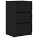 Noptiere cu 3 sertare 2 buc Negru 39x35x65 cm - WALTI WALTI