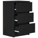 Noptiere cu 3 sertare 2 buc Negru 39x35x65 cm - WALTI WALTI