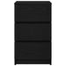 Noptiere cu 3 sertare 2 buc Negru 39x35x65 cm - WALTI WALTI