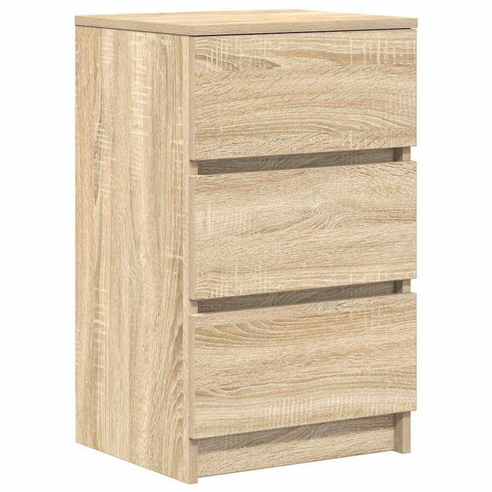 Noptiere cu 3 sertare 2 buc Stejar Sonoma 39x35x65 cm - WALTI WALTI