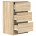 Noptiere cu 3 sertare 2 buc Stejar Sonoma 39x35x65 cm - WALTI WALTI