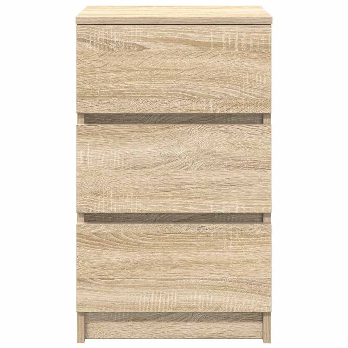 Noptiere cu 3 sertare 2 buc Stejar Sonoma 39x35x65 cm - WALTI WALTI