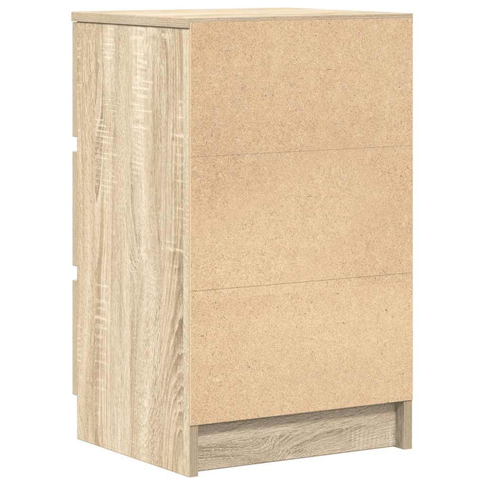 Noptiere cu 3 sertare 2 buc Stejar Sonoma 39x35x65 cm - WALTI WALTI