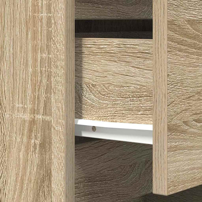 Noptiere cu 3 sertare 2 buc Stejar Sonoma 39x35x65 cm - WALTI WALTI