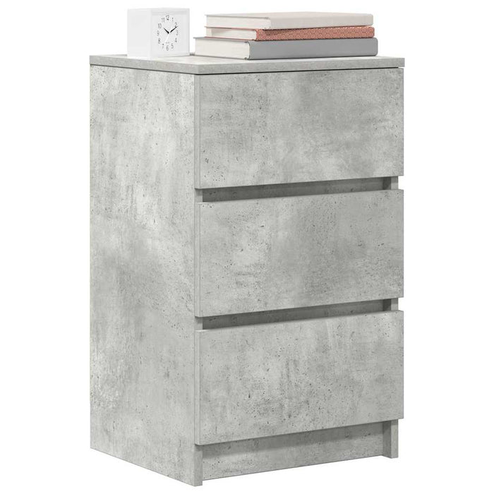 Noptiera cu 3 sertare gri beton 39x35x65 cm - WALTI WALTI