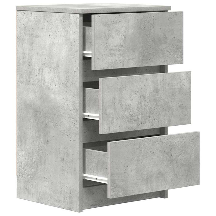 Noptiera cu 3 sertare gri beton 39x35x65 cm - WALTI WALTI