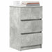 Noptiere cu 3 sertare 2 buc Beton Gri 39x35x65 cm - WALTI WALTI