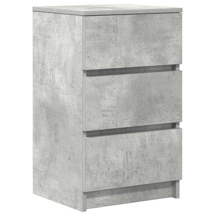 Noptiere cu 3 sertare 2 buc Beton Gri 39x35x65 cm - WALTI WALTI