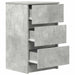 Noptiere cu 3 sertare 2 buc Beton Gri 39x35x65 cm - WALTI WALTI
