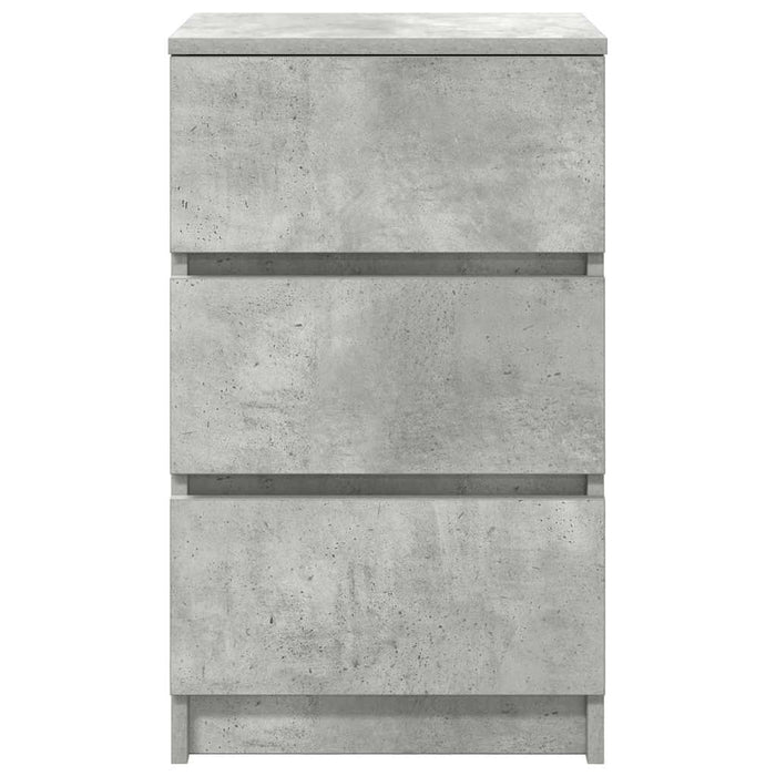 Noptiere cu 3 sertare 2 buc Beton Gri 39x35x65 cm - WALTI WALTI