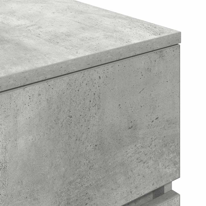 Noptiere cu 3 sertare 2 buc Beton Gri 39x35x65 cm - WALTI WALTI