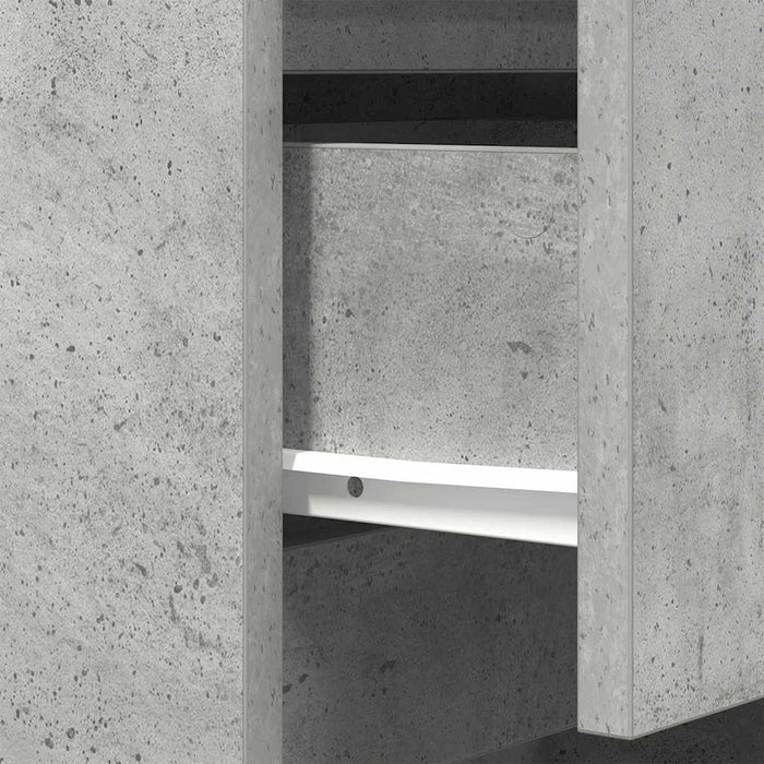 Noptiere cu 3 sertare 2 buc Beton Gri 39x35x65 cm - WALTI WALTI