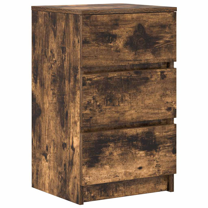 Noptiera cu 3 sertare stejar afumat 39x35x65 cm - WALTI WALTI