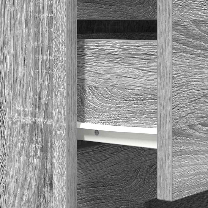 Noptiera cu 3 sertare Gri Sonoma 39x35x65 cm - WALTI WALTI