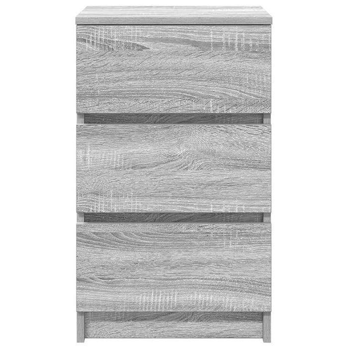 Noptiere cu 3 sertare 2 buc Gri Sonoma 39x35x65 cm - WALTI WALTI