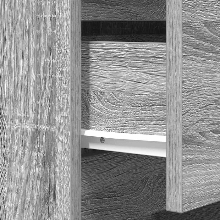 Noptiere cu 3 sertare 2 buc Gri Sonoma 39x35x65 cm - WALTI WALTI