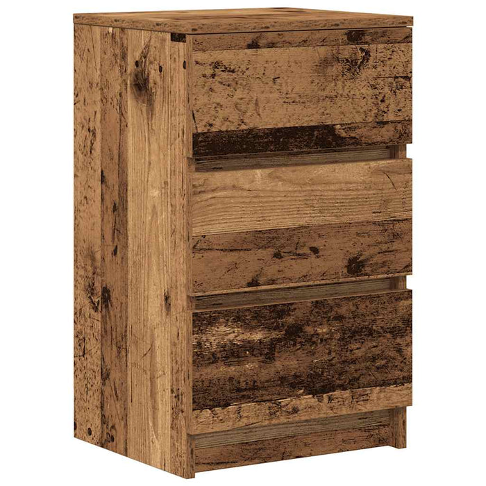 Noptiera cu 3 sertare din lemn vechi 39x35x65 cm - WALTI WALTI