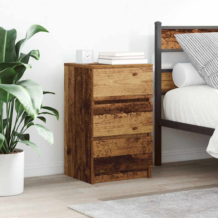 Noptiera cu 3 sertare din lemn vechi 39x35x65 cm - WALTI WALTI