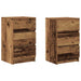 Noptiere cu 3 sertare 2 buc Lemn vechi 39x35x65 cm - WALTI WALTI