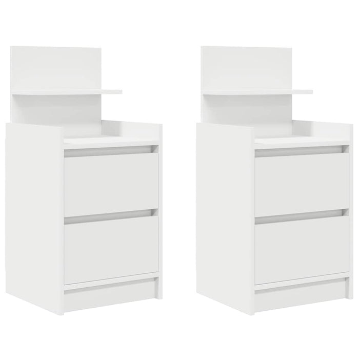 Noptiere cu 2 sertare 2 buc Alb 38x34x80 cm - WALTI WALTI