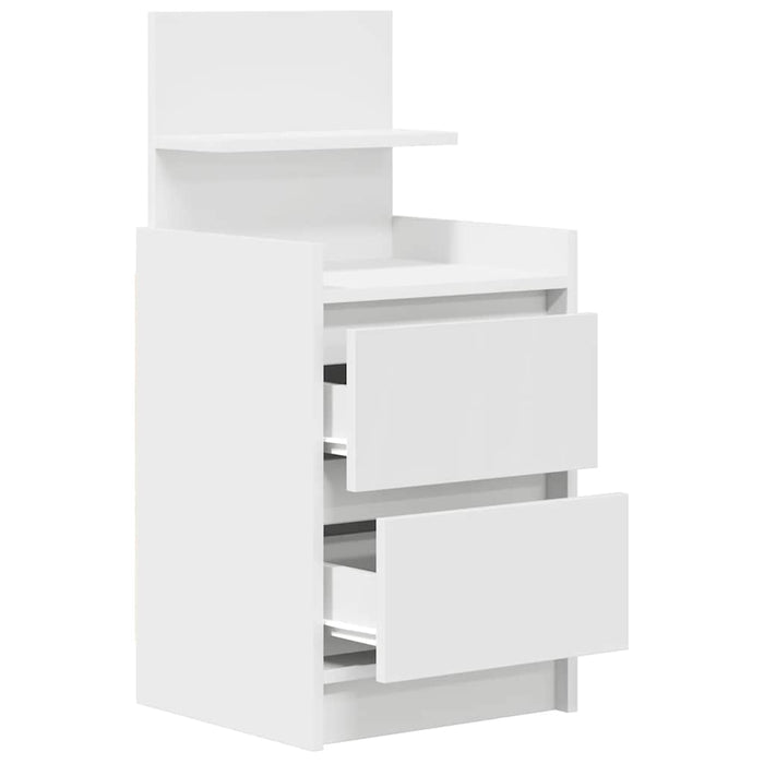 Noptiere cu 2 sertare 2 buc Alb 38x34x80 cm - WALTI WALTI