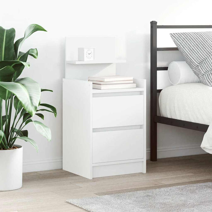 Noptiere cu 2 sertare 2 buc Alb 38x34x80 cm - WALTI WALTI