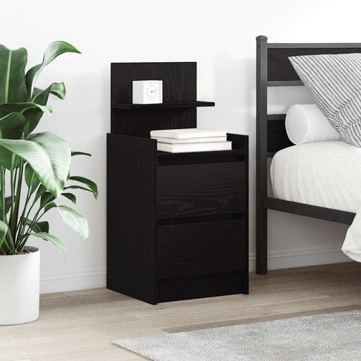 Noptiera cu 2 sertare Negru 38x34x80 cm - WALTI WALTI