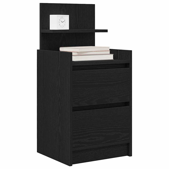 Noptiere cu 2 sertare 2 buc Negru 38x34x80 cm - WALTI WALTI