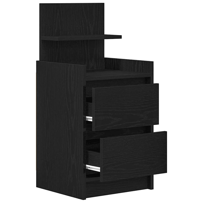 Noptiere cu 2 sertare 2 buc Negru 38x34x80 cm - WALTI WALTI