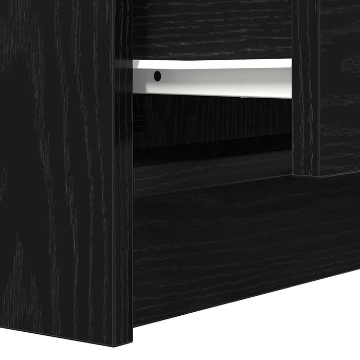 Noptiere cu 2 sertare 2 buc Negru 38x34x80 cm - WALTI WALTI