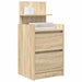 Noptiera cu 2 sertare Stejar Sonoma 38x34x80 cm - WALTI WALTI