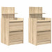 Noptiere cu 2 sertare 2 buc Stejar Sonoma 38x34x80 cm - WALTI WALTI