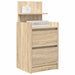Noptiere cu 2 sertare 2 buc Stejar Sonoma 38x34x80 cm - WALTI WALTI
