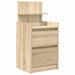 Noptiere cu 2 sertare 2 buc Stejar Sonoma 38x34x80 cm - WALTI WALTI