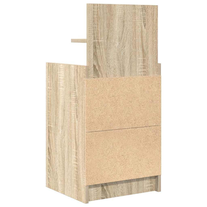 Noptiere cu 2 sertare 2 buc Stejar Sonoma 38x34x80 cm - WALTI WALTI