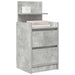Noptiera cu 2 sertare gri beton 38x34x80 cm - WALTI WALTI