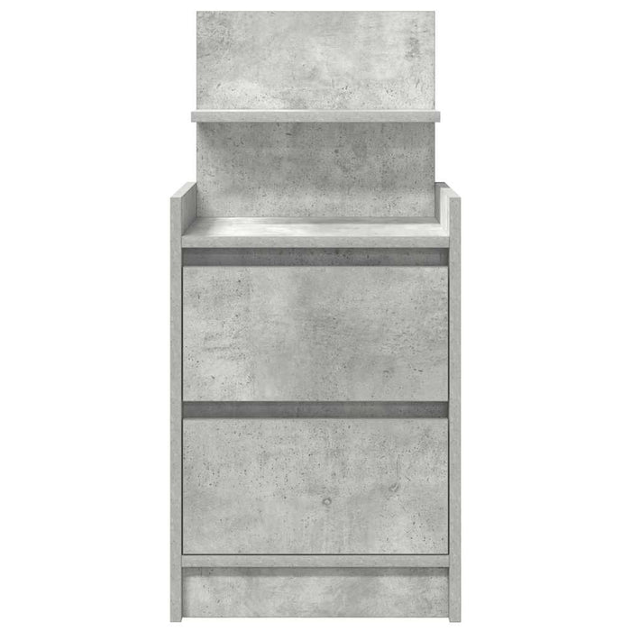 Noptiera cu 2 sertare gri beton 38x34x80 cm - WALTI WALTI